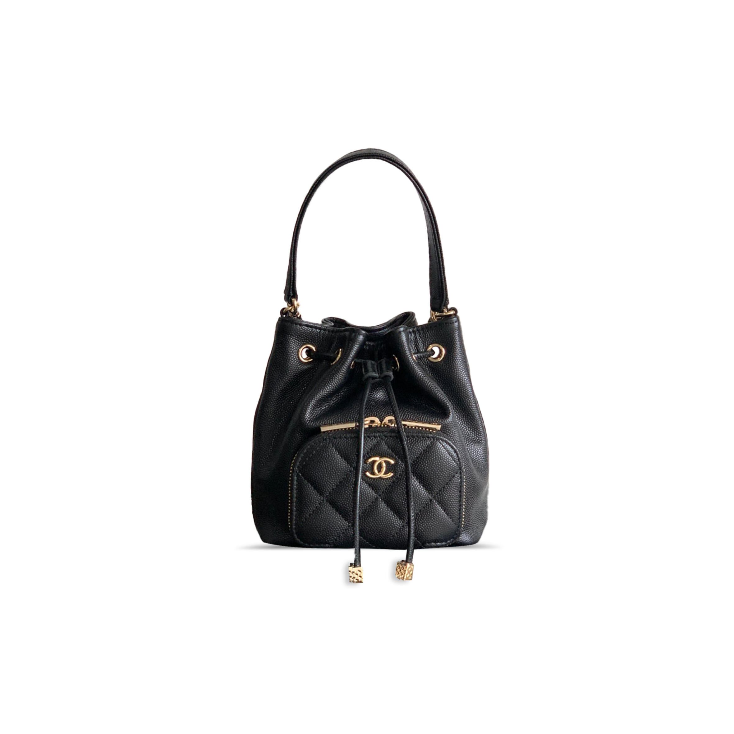 CHANEL 25B MINI BUCKET BAG GRAINED EMBOSSED SHINY CALFSKIN AP4775 (12.5*10*7cm)